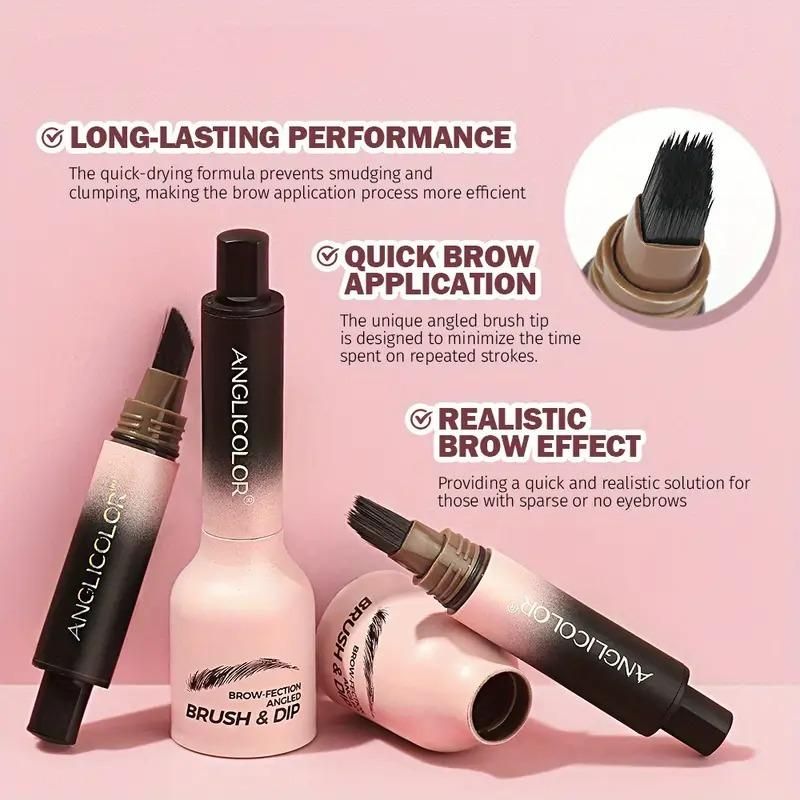 Angled Brush And Dip Liquid Eyebrow Gel