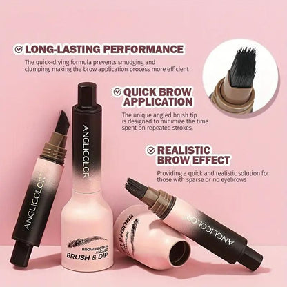 Angled Brush And Dip Liquid Eyebrow Gel